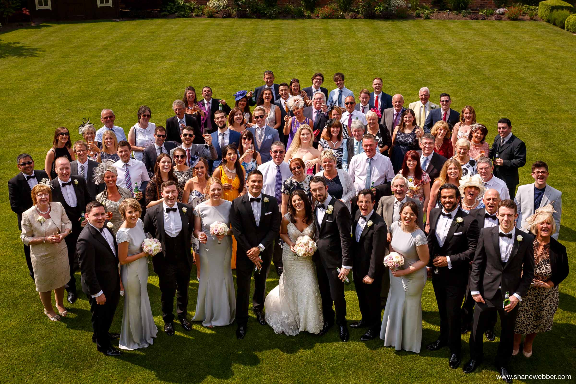 Photo of all wedding guests