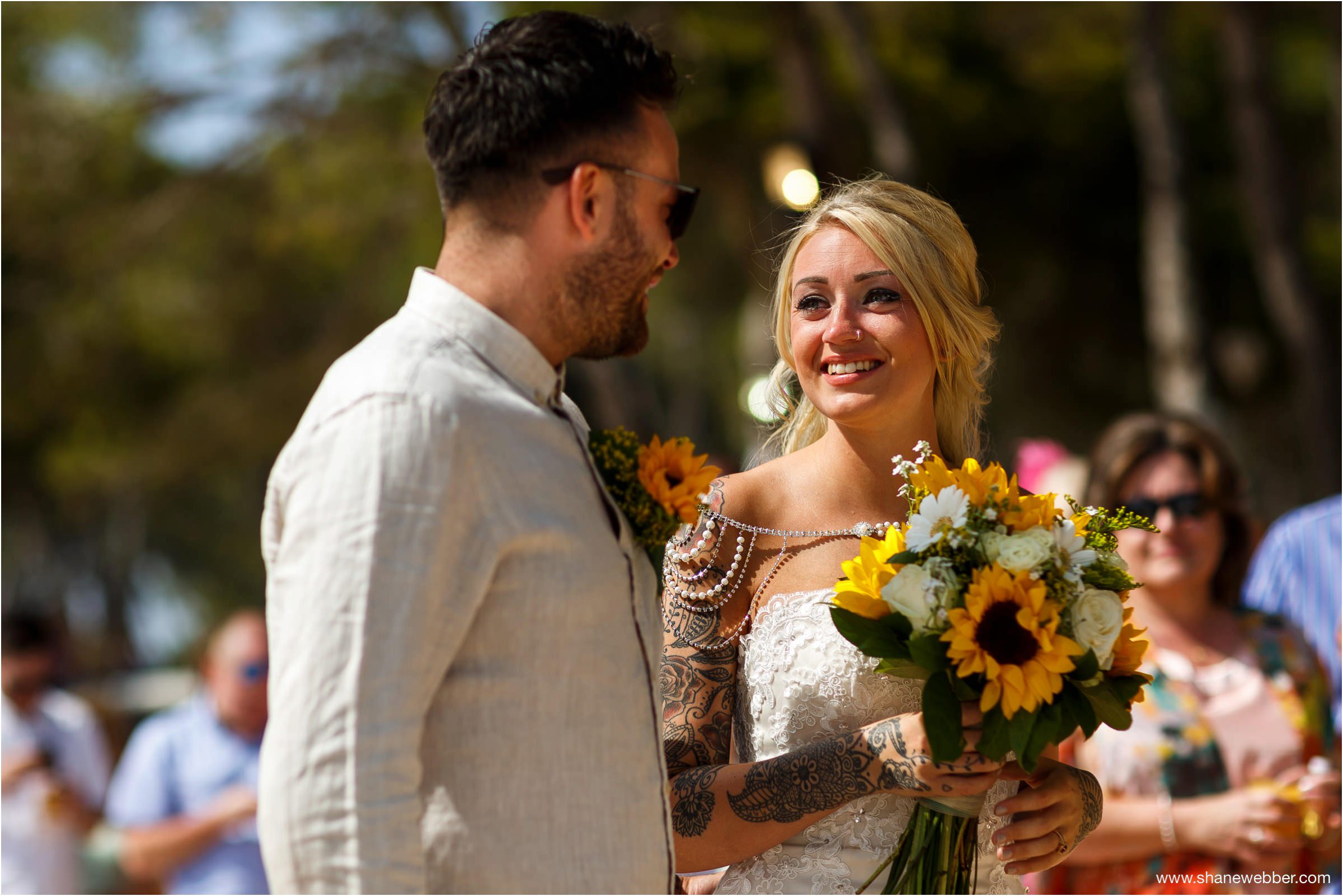 Bride and groom at Ses Savines Ibiza Wedding