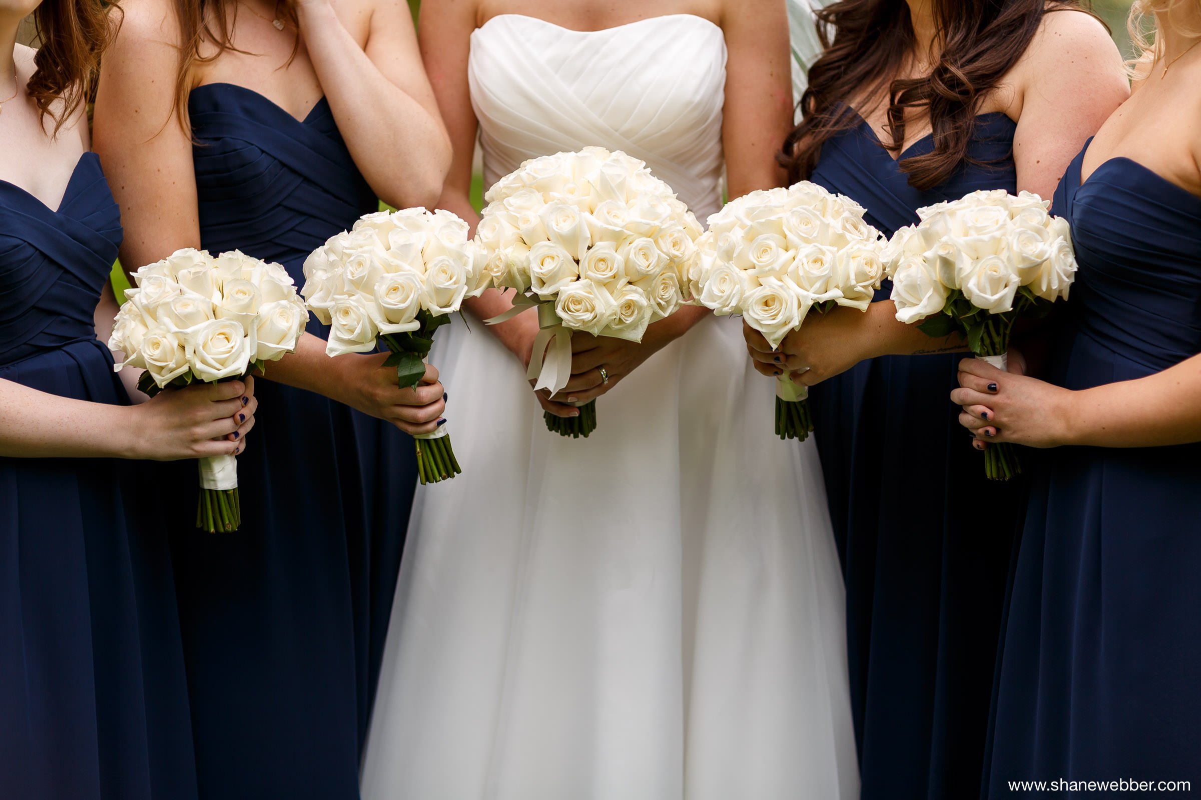 White rose bouquets at Grosvenor Pulford Hotel Chester wedding