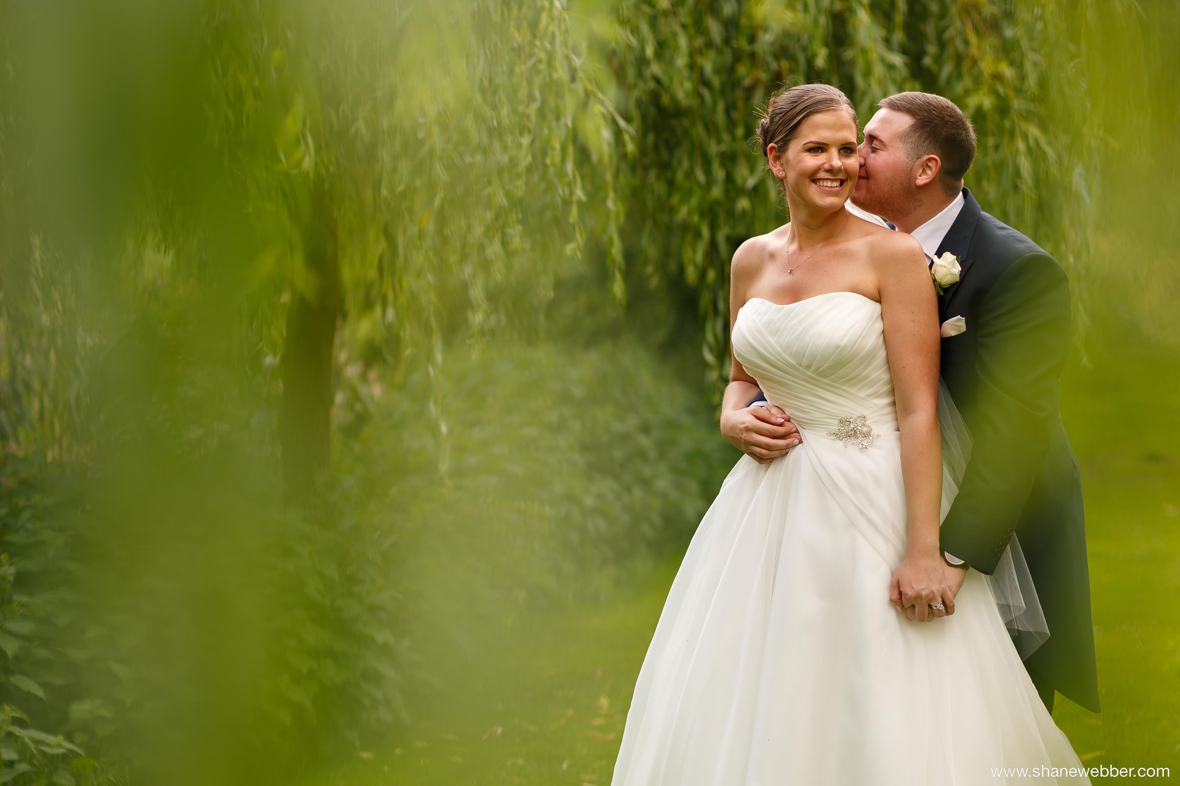 Bride and groom romantic portraits