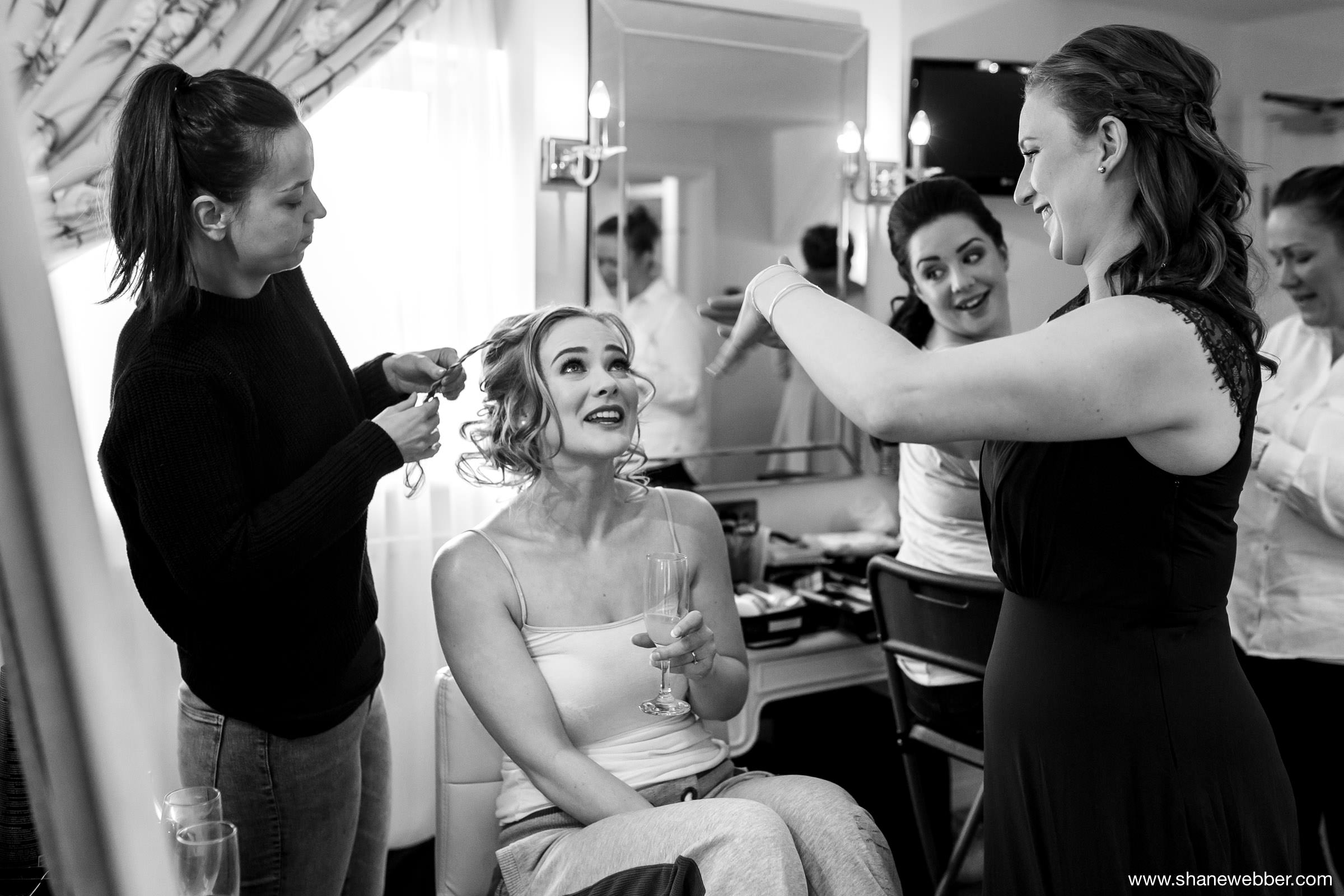 Winter wedding photography at Sandhole Oak Barn