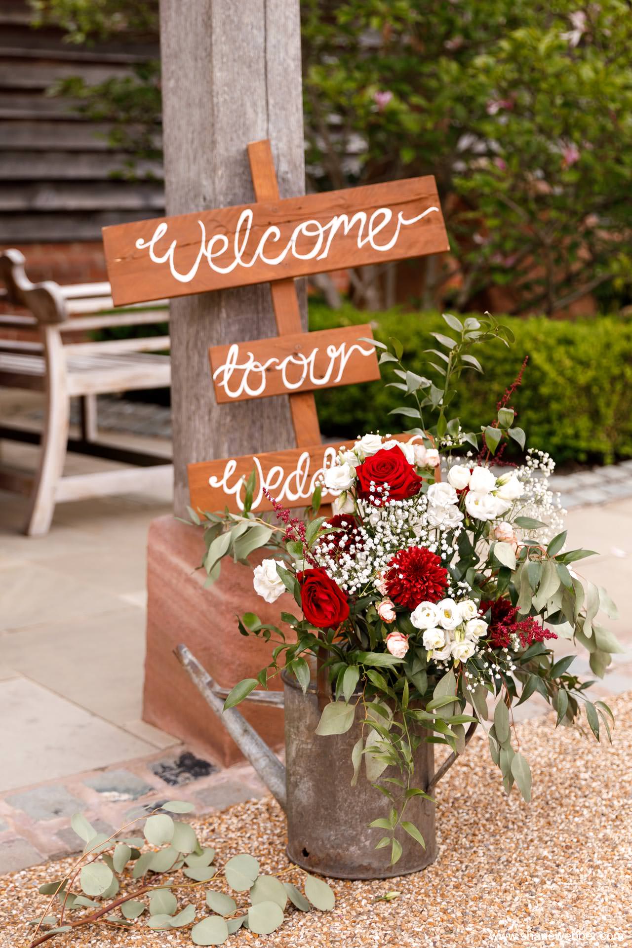 Welcome sign for weddings