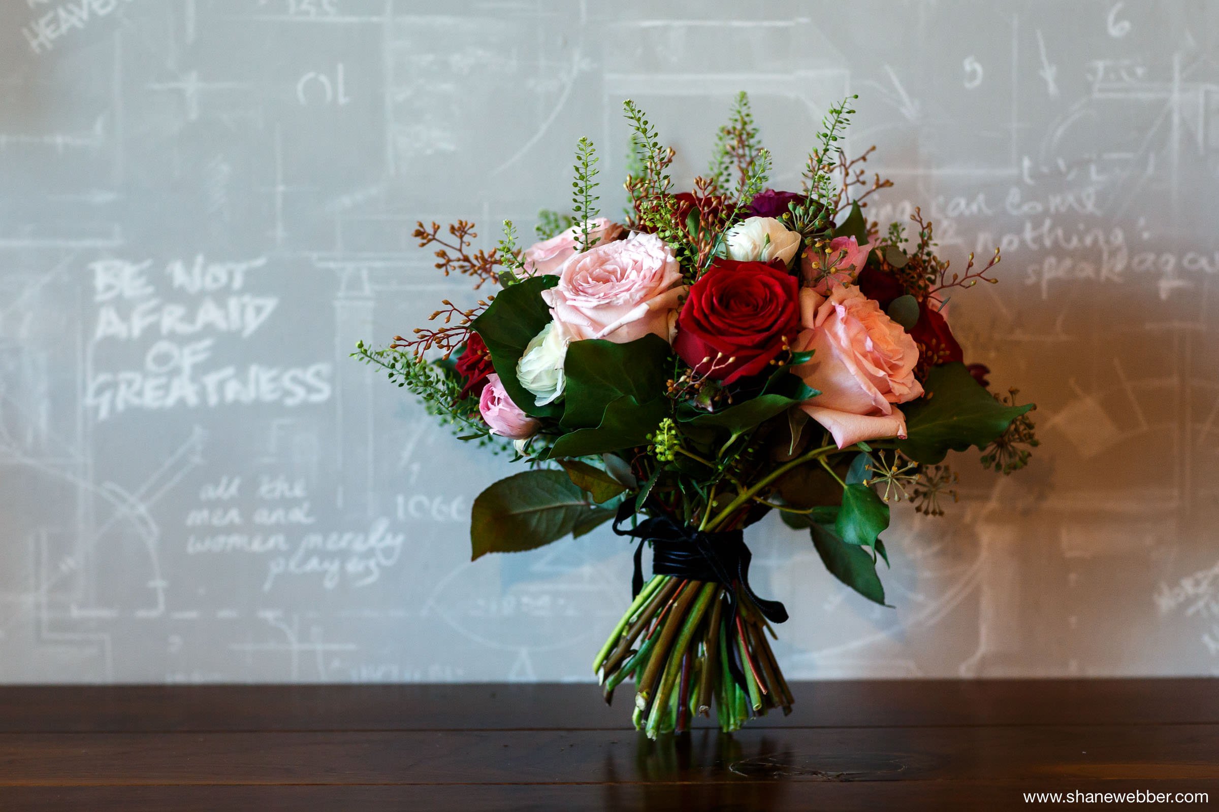 colourful selection of roses for bouquet