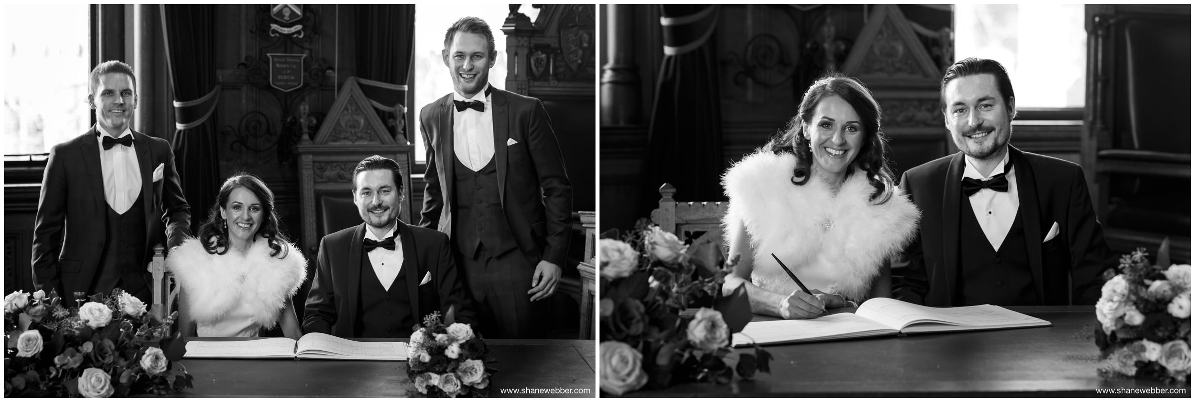 Black and white wedding photos