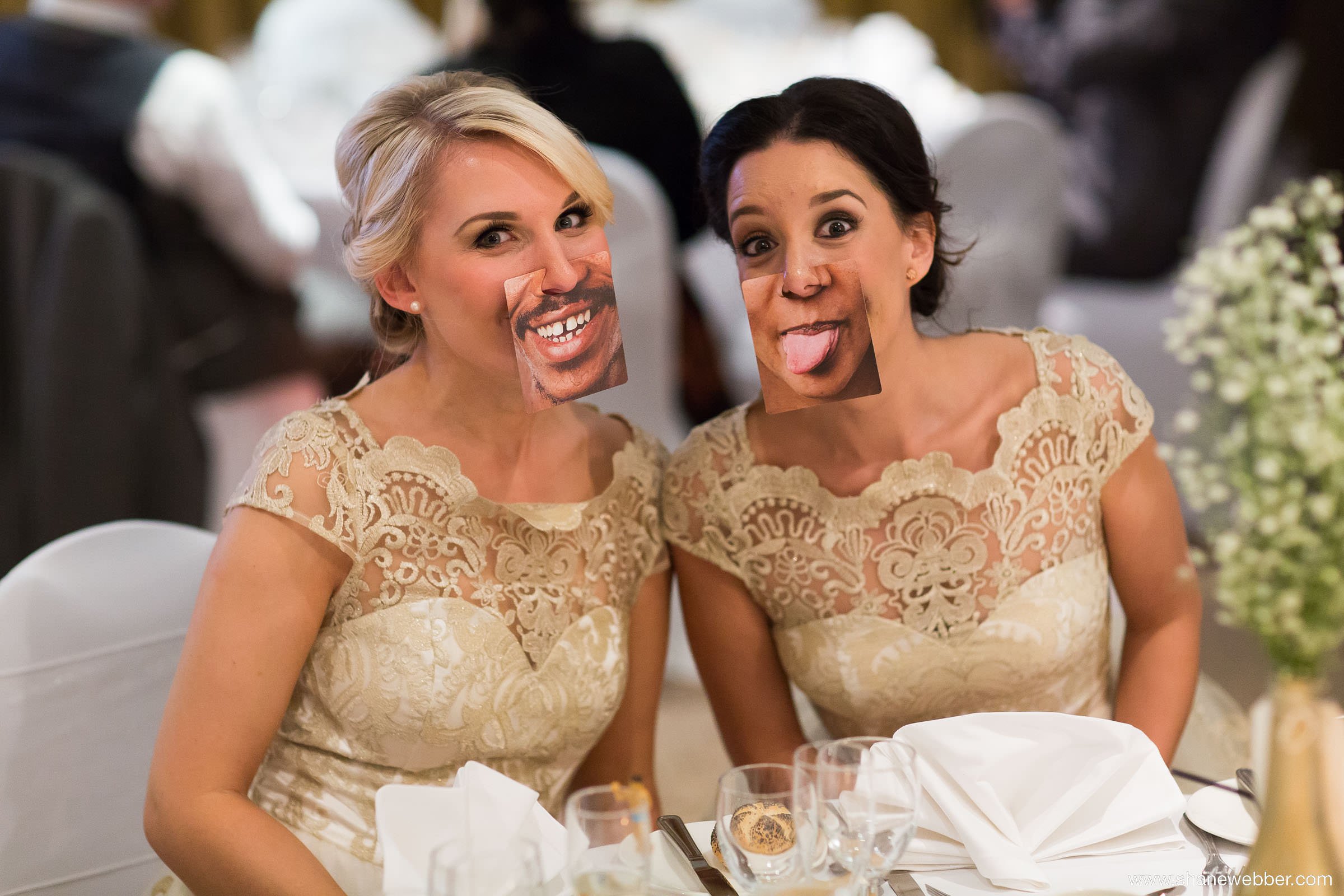 Guests having fun at a wedding