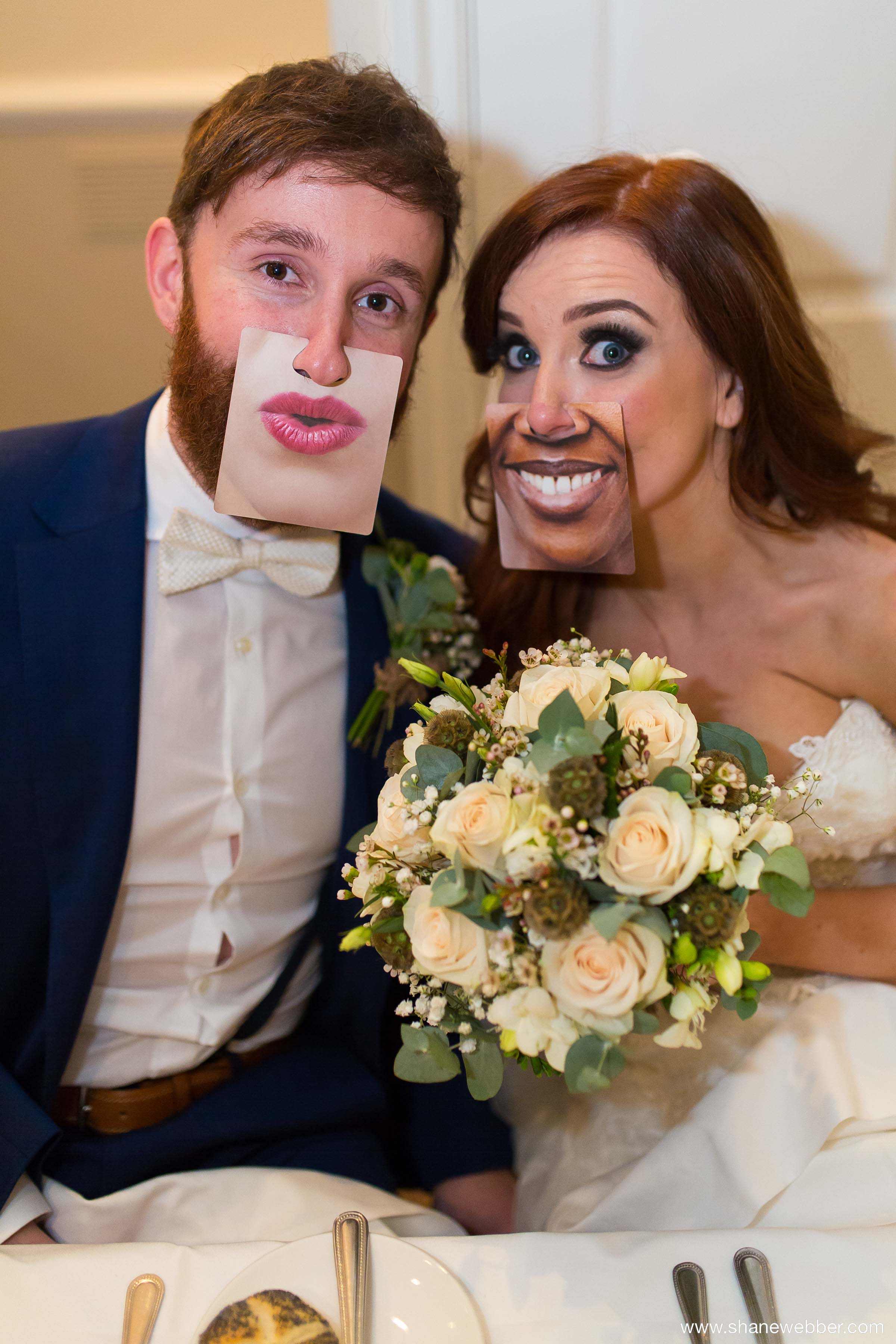 Bride and groom funny photo