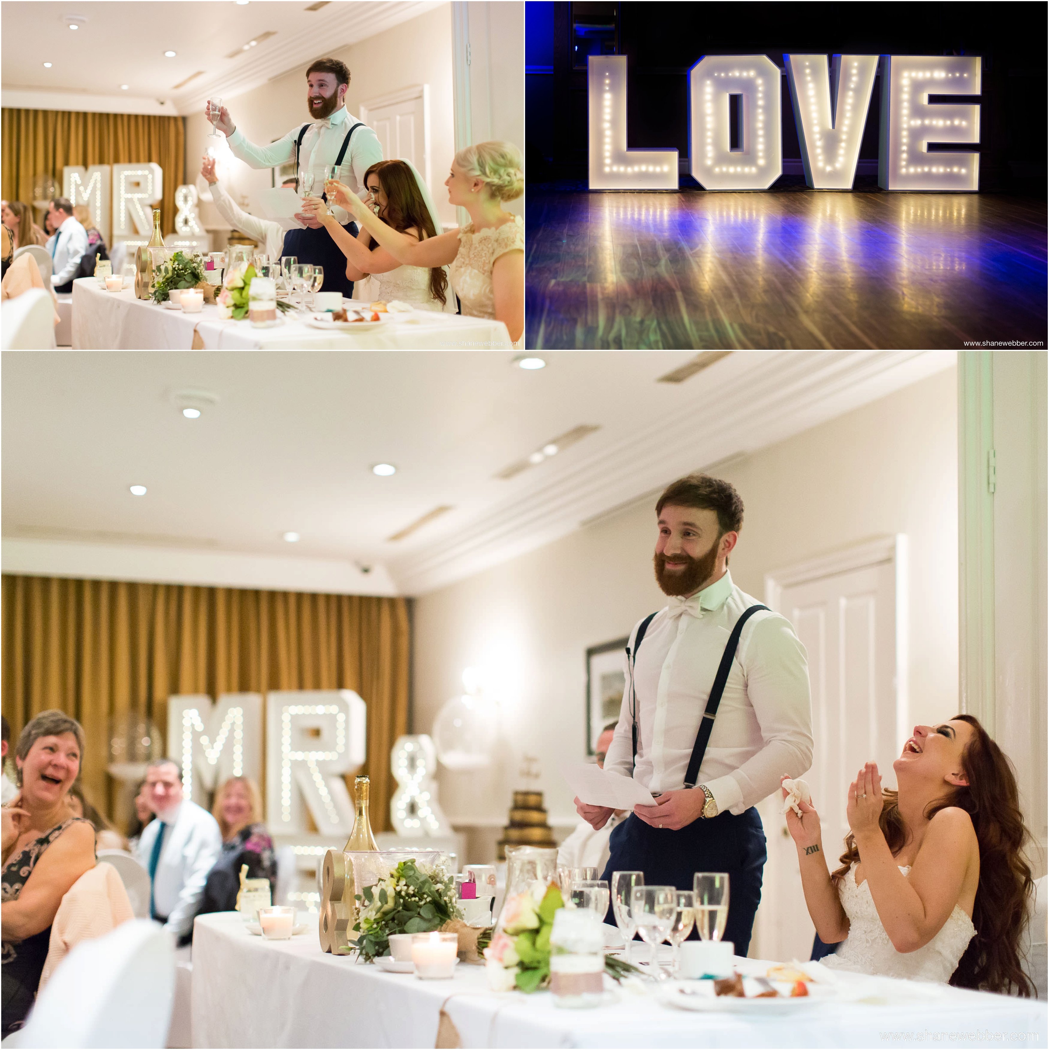 Wedding speeches photography