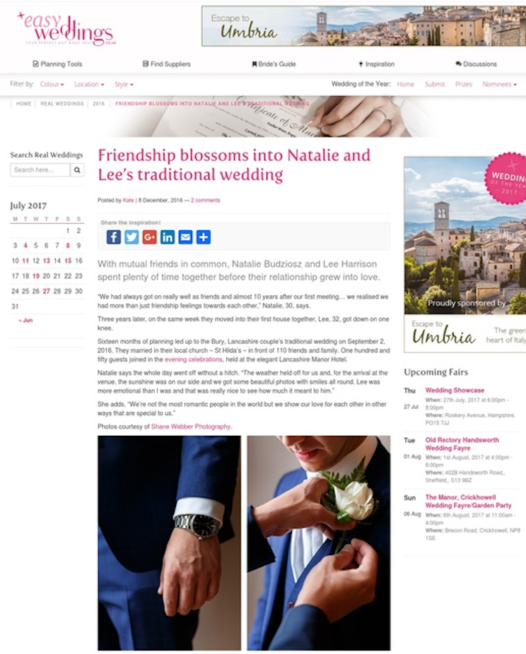 Easy weddings feature