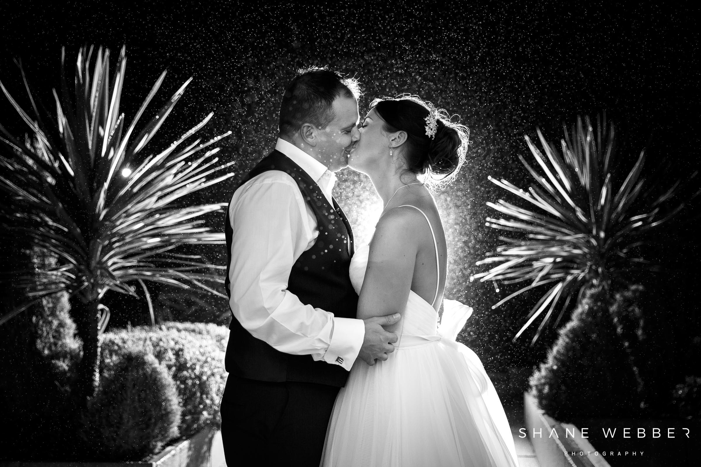 night time wedding photo