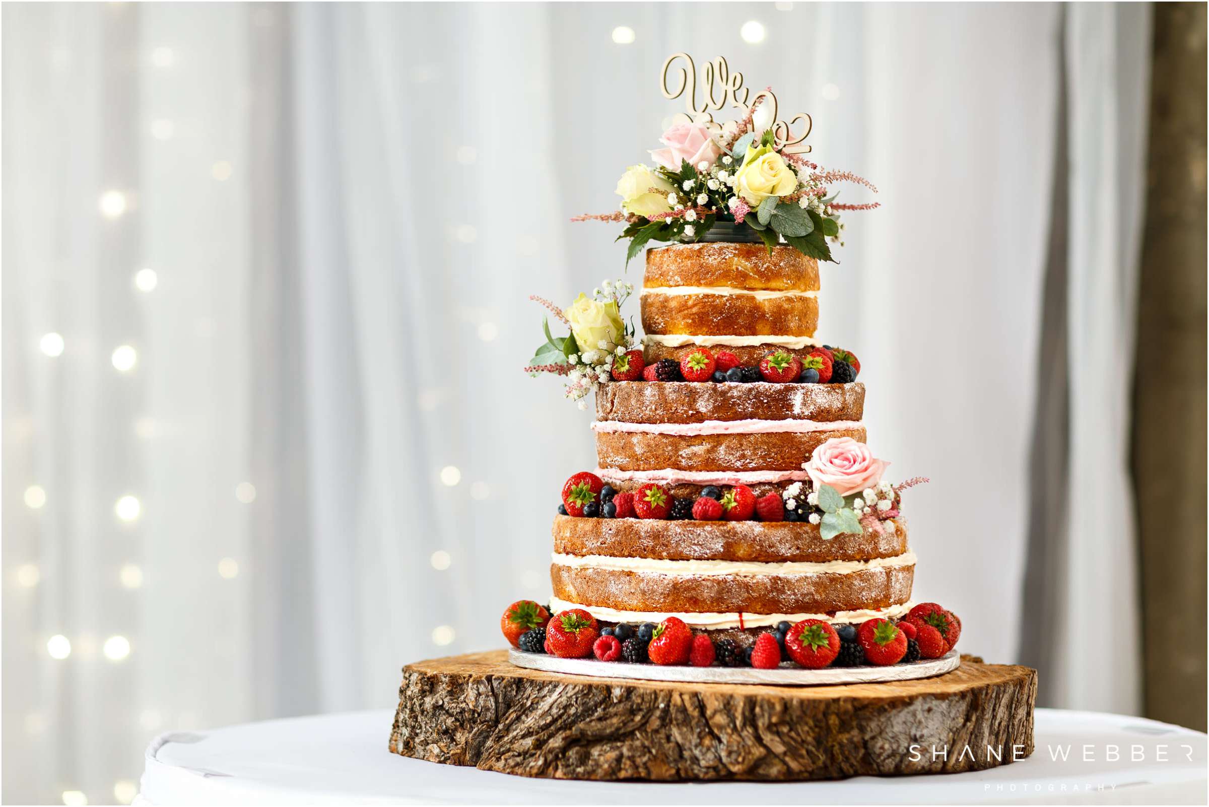 naked wedding cake